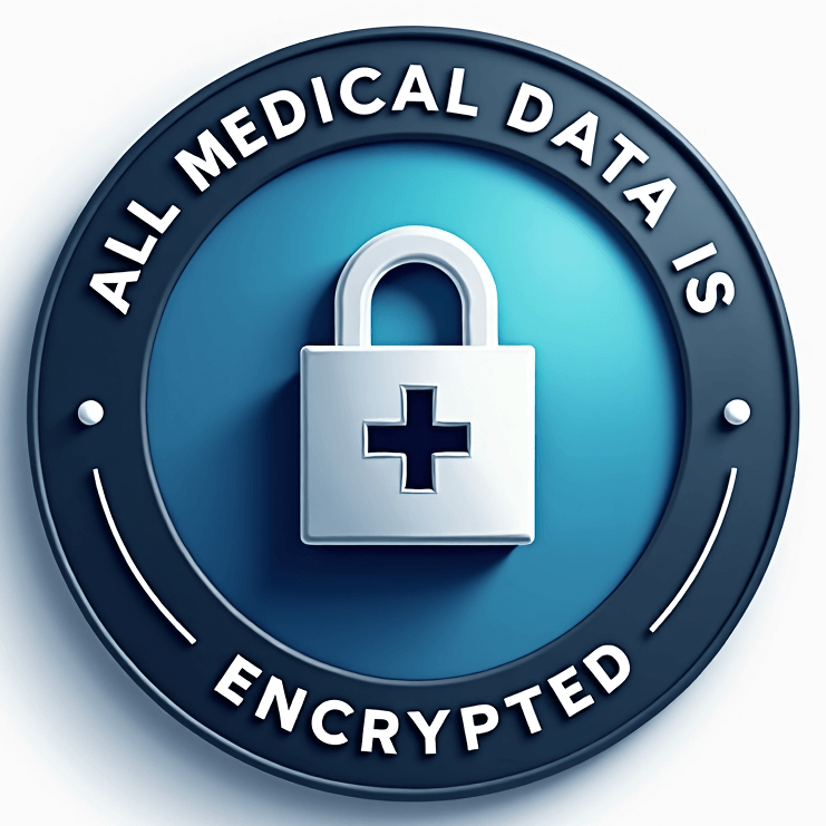 All medical data is encrypted